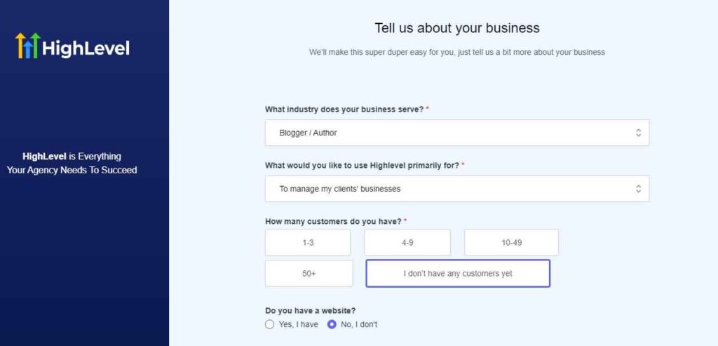 GoHighLevel Onboarding Process Stage 1